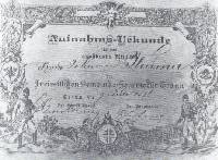 Die lteste erhaltene Aufnahmeurkunde